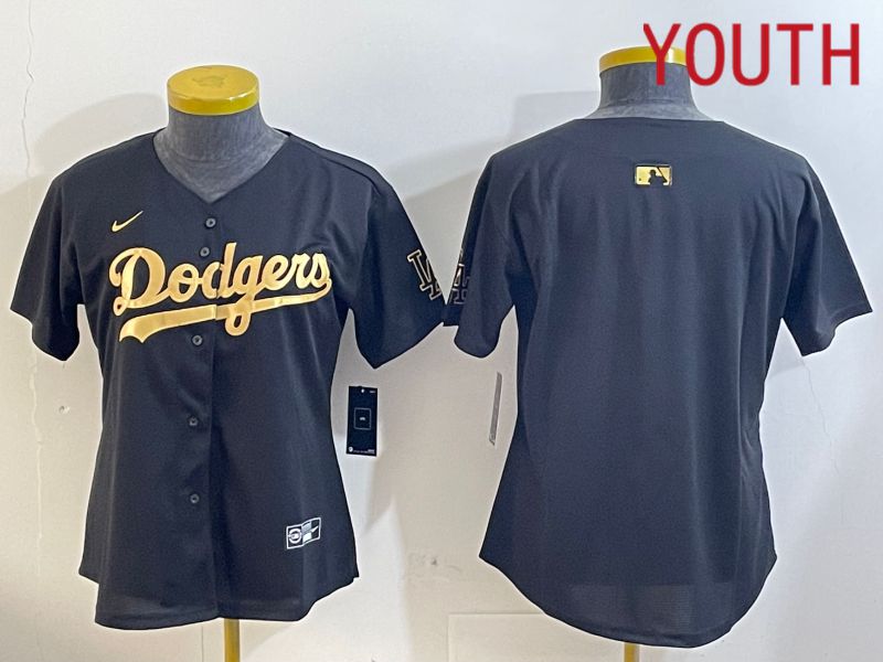 Youth Los Angeles Dodgers Blank Black Gold Game 2024 Nike MLB Jersey style 12099->pittsburgh steelers->NFL Jersey
